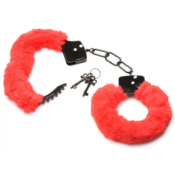 XR Brands Vibrators | Master Series Cuffed in Fur-(ag937-red) XR Brands Vibrators | Master Series Cuffed in Fur-(ag937-red)