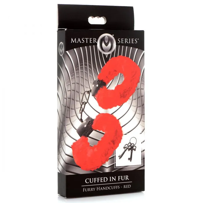 XR Brands Vibrators | Master Series Cuffed in Fur-(ag937-red) XR Brands Vibrators | Master Series Cuffed in Fur-(ag937-red)