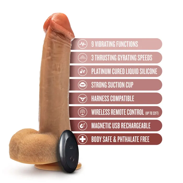Dr Skin Silicone Dr Phillips 85 inches Thrusting Dildo Blush Novelties Dildos