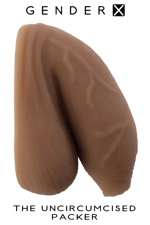Evolved Novelties Vibrators Evolved Novelties Uncircumcised Packer Dark Brown Realistic TPE Packer