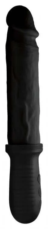 XR Brands Vibrators Master Series 8X Auto Pounder Black Dildo Automatic Thrusting 8 Vibration Modes