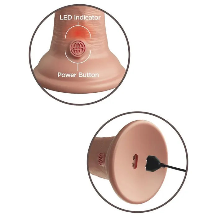 Female Sex Toys Pipedream Products Pipedream Products King Cock Elite 6 Vibrating Silicone Cock Light