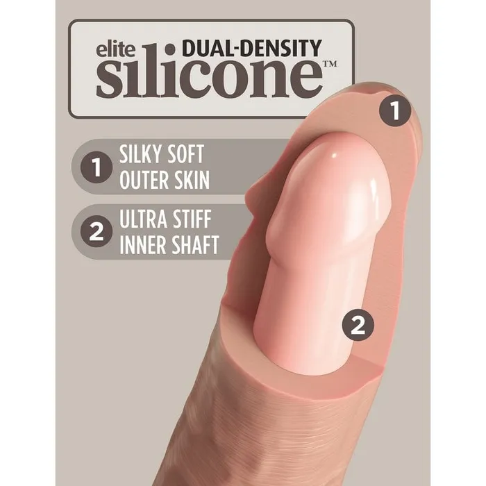 Female Sex Toys Pipedream Products Pipedream Products King Cock Elite 6 Vibrating Silicone Cock Light