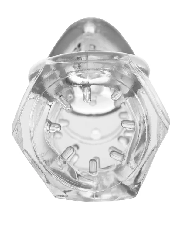 Master Series Male Sex Toys 20 Nubbed Detained Soft Body Chastity Cage