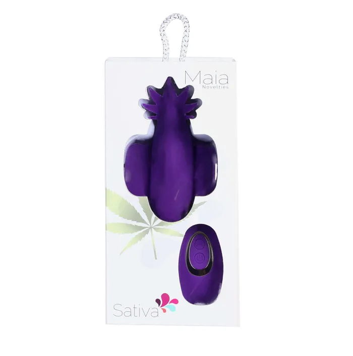 Maia Toys Female Sex Toys Sativa 10Function Remote Control Panty Vibrator 420 Series Purple Maia Toys Female Sex Toys Sativa 10Function Remote Control Panty Vibrator 420 Series Purple