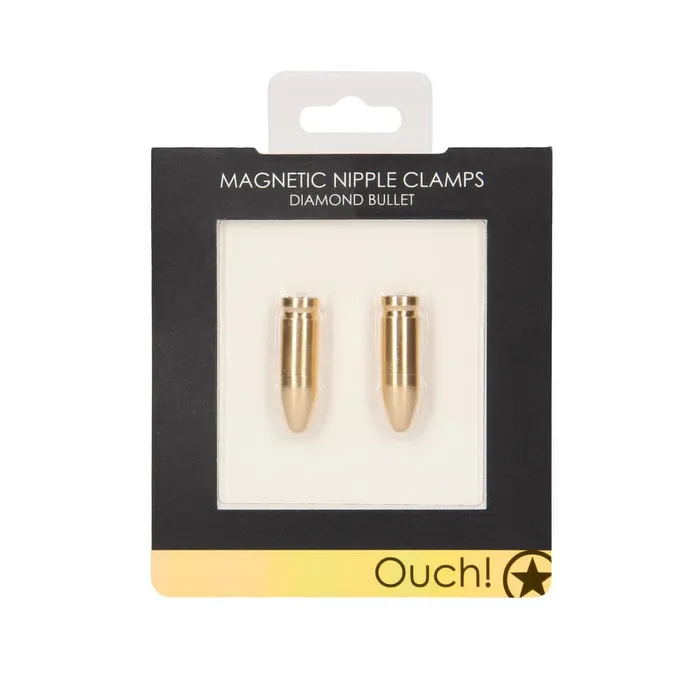 Ouch Magnetic Nipple Clamps Diamond Bullet Gold Shots Toys Female Sex Toys Ouch Magnetic Nipple Clamps Diamond Bullet Gold Shots Toys Female Sex Toys