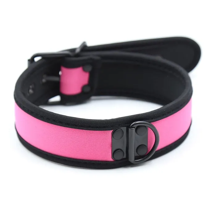 2610MQ Pink Neoprene Lined Soft Bondage Play Collar Idea Couples
