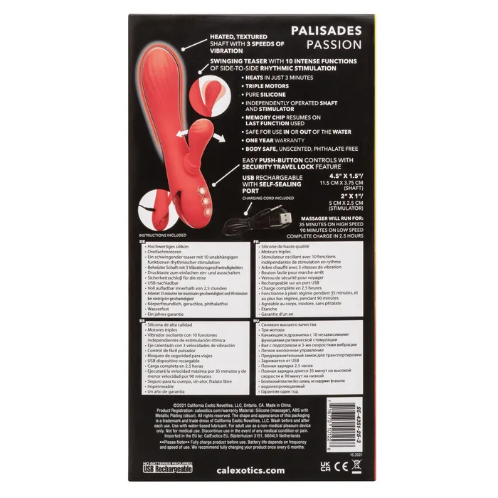 CalExotics California Dreaming Palisades Passion Coral Vibrators