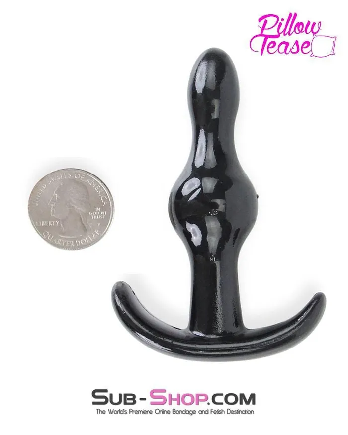 Moonwell 3741M Black Mini Ripple Anal Pleasures Beginners Butt Plug LAST CHANCE Final Closeout Anal